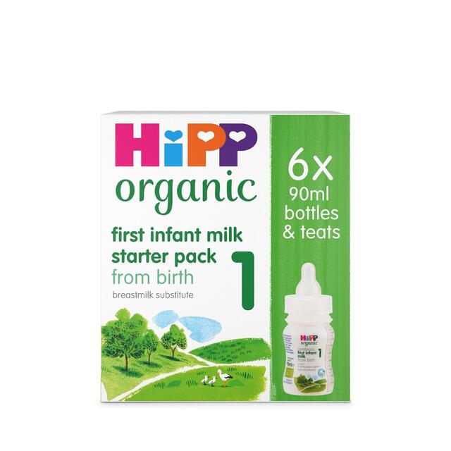 HiPP Organic 1 First Infant Baby Milk Formula Starter Pack, From Birth