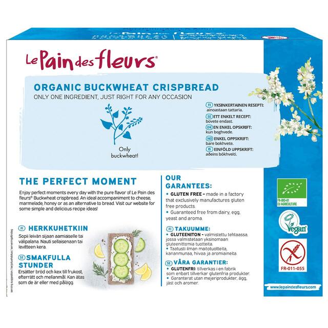Le Pain Des Fleurs Organic Buckwheat No Added Salt or Sugar Crispbread thumbnail 2
