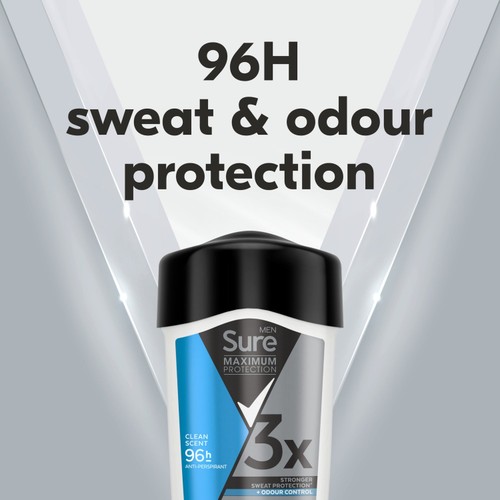 Sure Men Maximum Protection Clean Scent Cream Anti-Perspirant Deodorant thumbnail 4