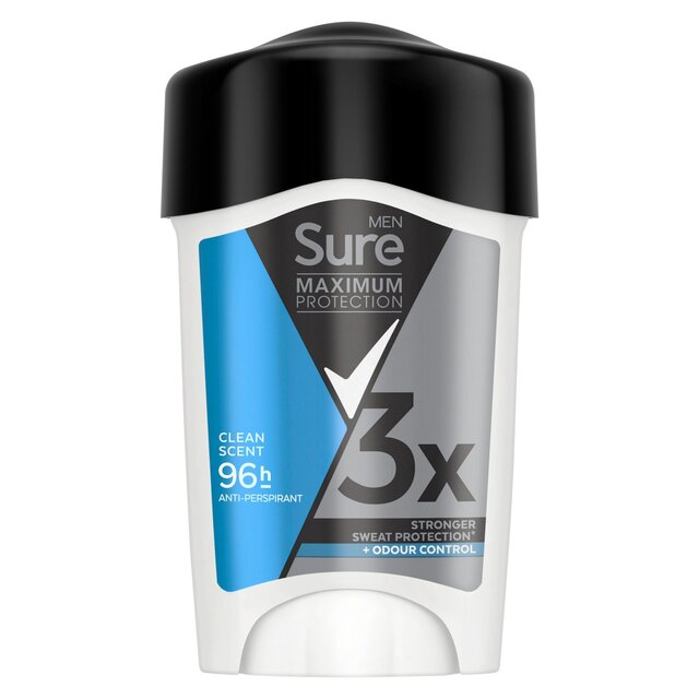 Sure Men Maximum Protection Clean Scent Cream Anti-Perspirant Deodorant thumbnail 2