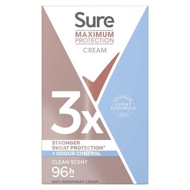 Sure Maximum Protection Clean Scent Cream Stick Antiperspirant thumbnail 4