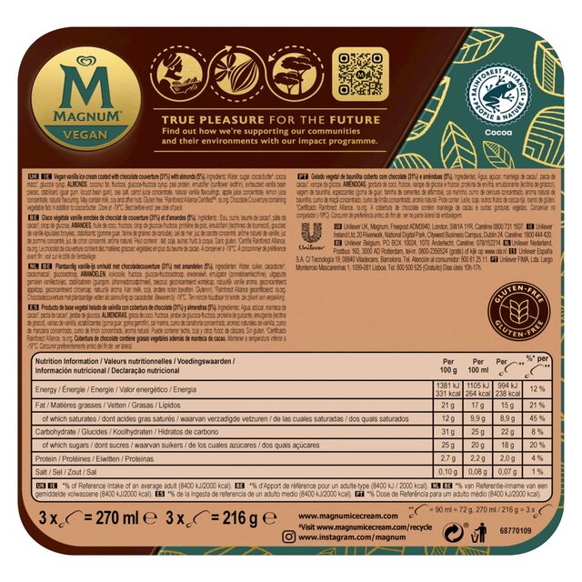 Magnum Vegan Almond Ice Cream Sticks thumbnail 3