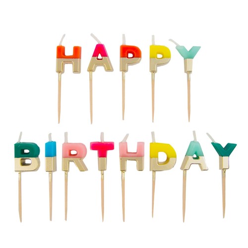 Talking Tables Rainbow Happy Birthday Candles