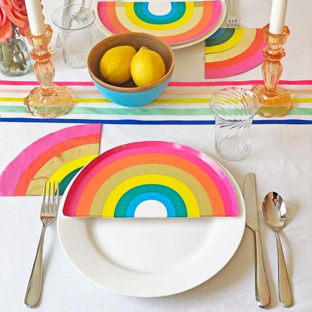 Talking Tables Rainbow Paper Party Plates thumbnail 2