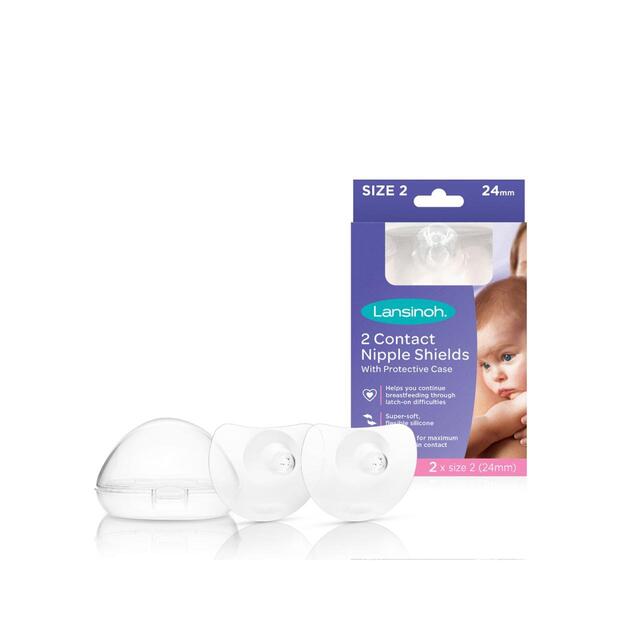 Lansinoh Contact Nipple Shields, Large 24mm