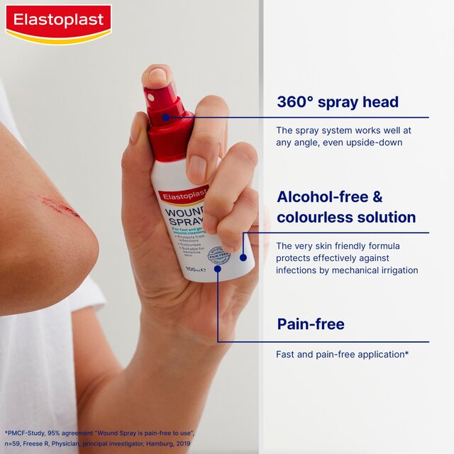 Elastoplast Wound Healing Pain-Free Antiseptic Cleaning Spray thumbnail 3