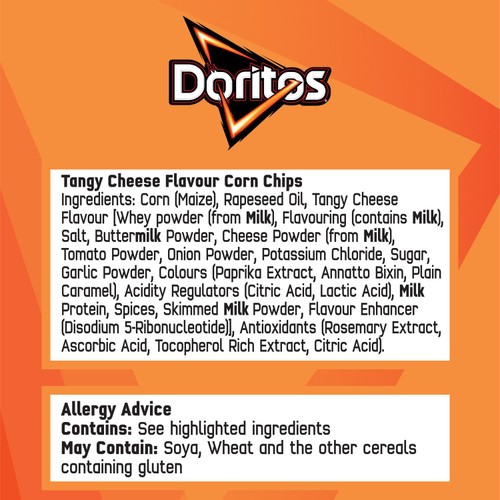 Doritos Tangy Cheese Tortilla Chips Sharing Bag Crisps thumbnail 5