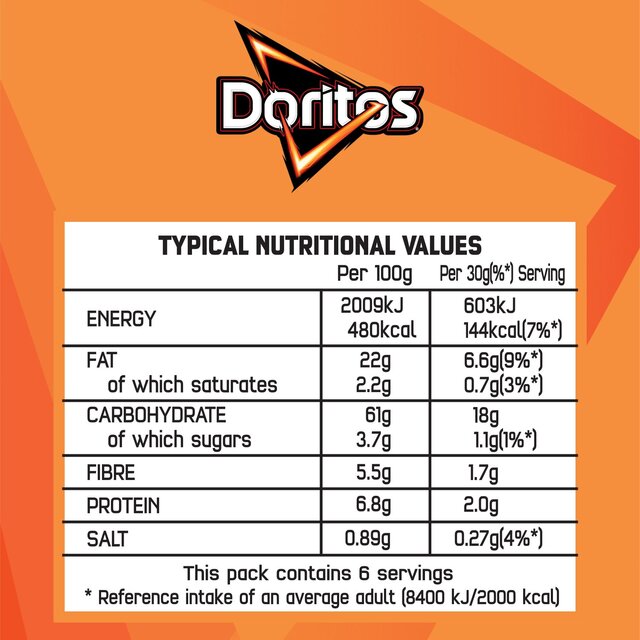Doritos Tangy Cheese Tortilla Chips Sharing Bag Crisps thumbnail 10