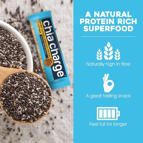 Chia Charge Salted Caramel Chia Seed Protein Crispy Bar  thumbnail 4