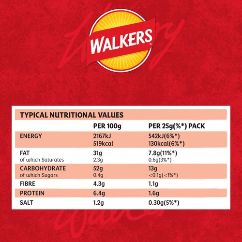 Walkers Ready Salted Multipack Crisps 12 x 25g thumbnail 6