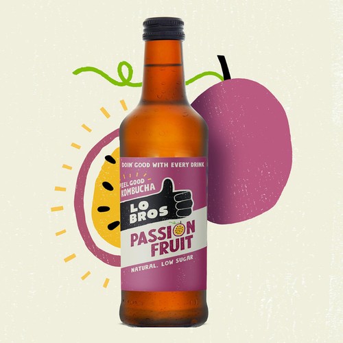 Lo Bros Kombucha Passionfruit Low Sugar thumbnail 5
