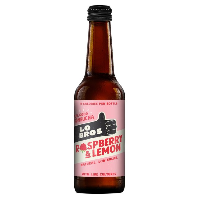 Lo Bros Kombucha Raspberry & Lemon Low Sugar thumbnail 2
