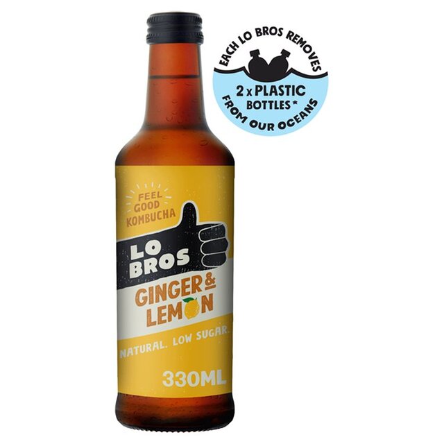 Lo Bros Kombucha Ginger & Lemon Low Sugar thumbnail 2