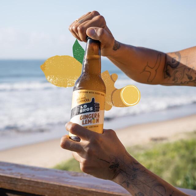 Lo Bros Kombucha Ginger & Lemon Low Sugar thumbnail 5