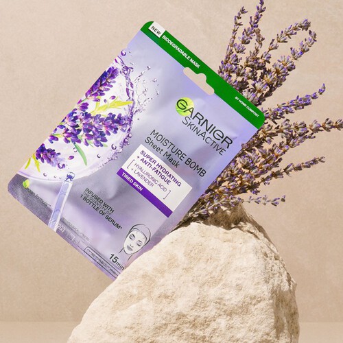 Garnier Moisture Bomb Lavender Hydrating Face Sheet Mask thumbnail 2
