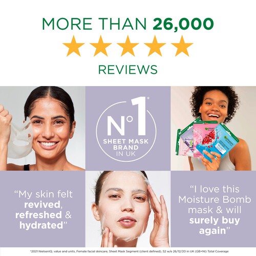 Garnier Moisture Bomb Lavender Hydrating Face Sheet Mask thumbnail 6