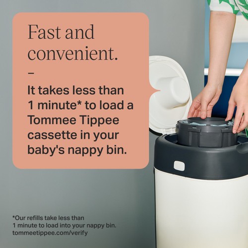 Tommee Tippee Twist & Click Nappy Bin Refill Casettes, Multipack thumbnail 8