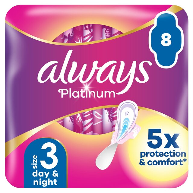 Always Platinum Sanitary Pads Night (Size 3) Wings
