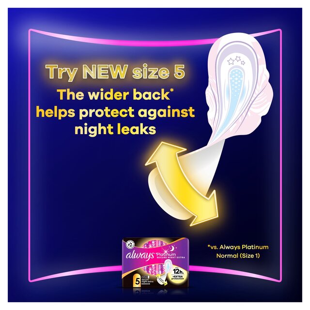 Always Platinum Normal Sanitary Towels Wings Size 1 thumbnail 7