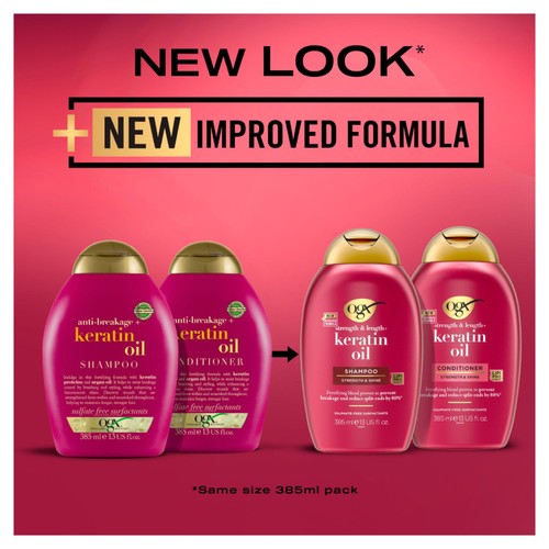 OGX Anti-Breakage+ Keratin Oil pH Balanced Shampoo thumbnail 3