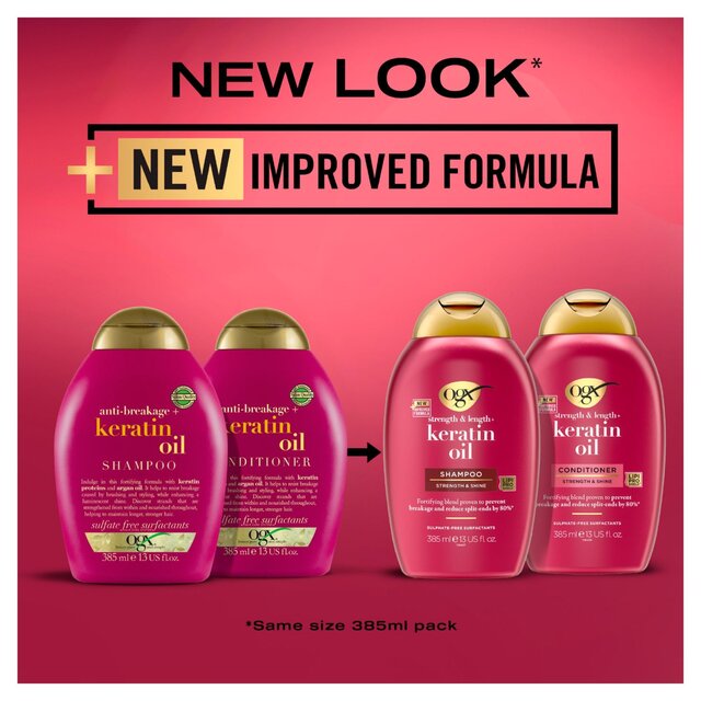 OGX Anti-Breakage+ Keratin Oil pH Balanced Shampoo thumbnail 3