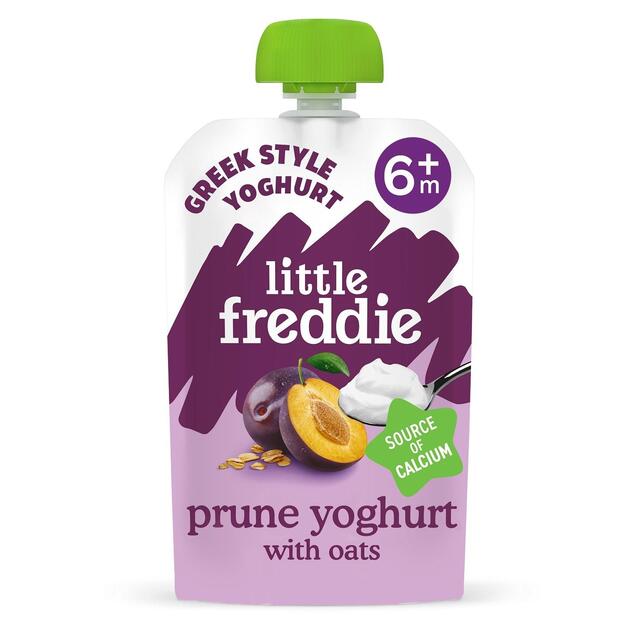 Little Freddie Prune Greek Style Yoghurt with Oats Organic Pouch, 6 mths+