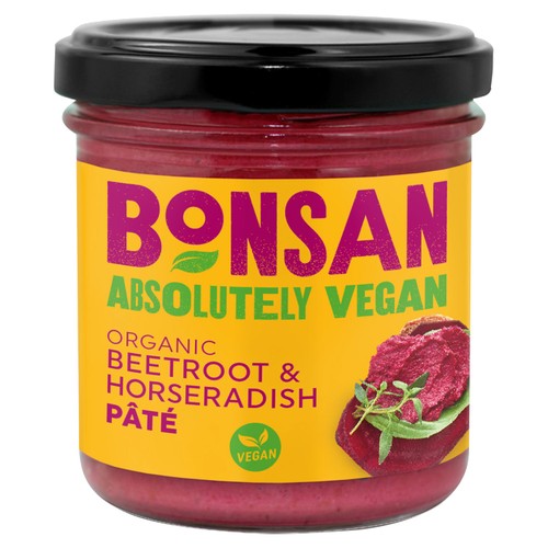 Bonsan Organic Vegan Beetroot Horseradish Pate thumbnail 2