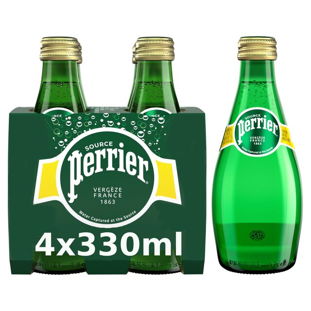 Perrier Sparkling Natural Mineral Water Glass