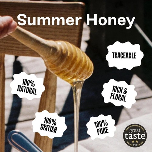 Black Bee Honey British Summer Runny Wildflower Honey thumbnail 5