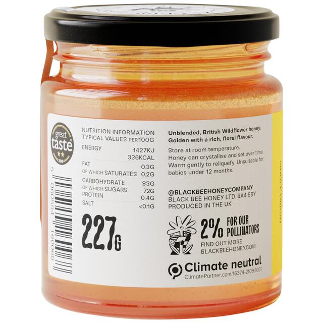 Black Bee Honey British Summer Runny Wildflower Honey thumbnail 2