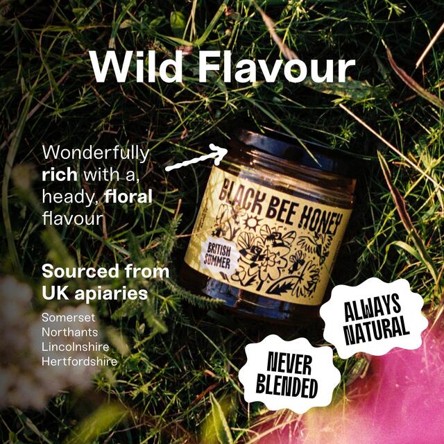 Black Bee Honey British Summer Runny Wildflower Honey thumbnail 7