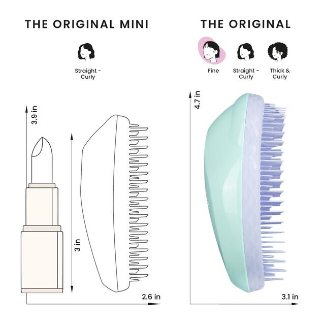 Tangle Teezer Fine and Fragile Detangling Hairbrush, Mint Violet thumbnail 3