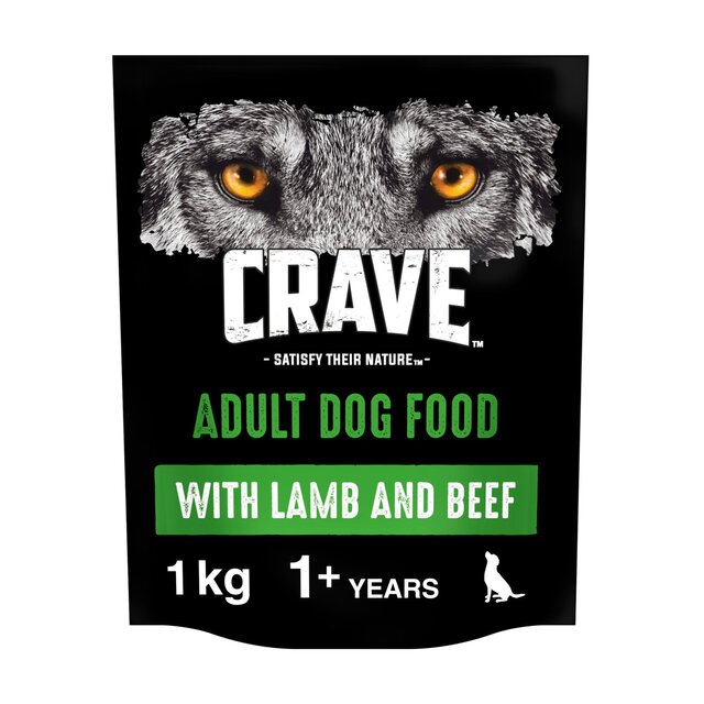Crave Natural Grain Free Adult Complete Dry Dog Food Lamb & Beef