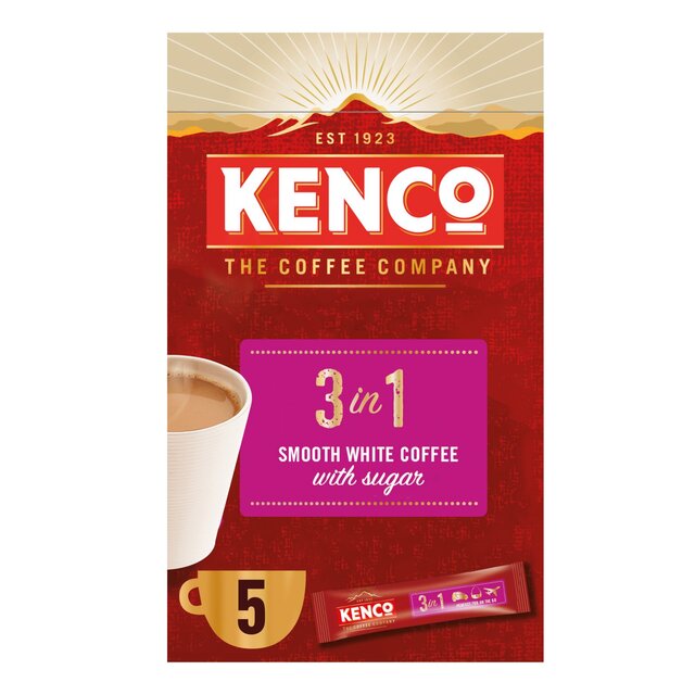 Kenco 3 in 1 Smooth White Instant Coffee with Sugar Sachets thumbnail 3
