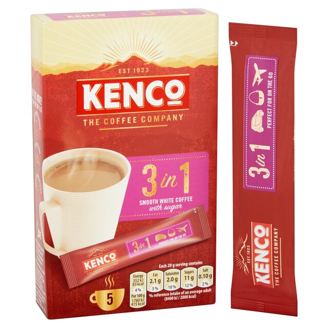 Kenco 3 in 1 Smooth White Instant Coffee with Sugar Sachets thumbnail 4