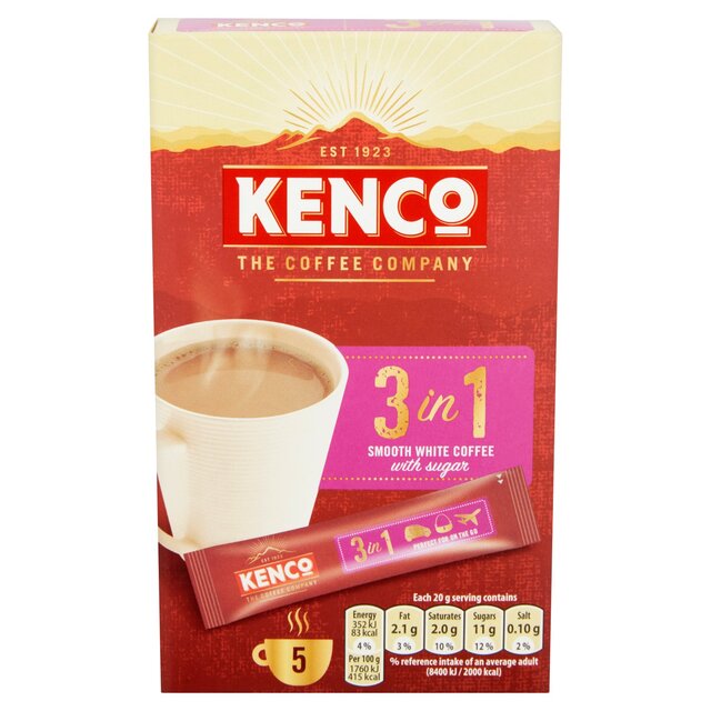 Kenco 3 in 1 Smooth White Instant Coffee with Sugar Sachets thumbnail 5