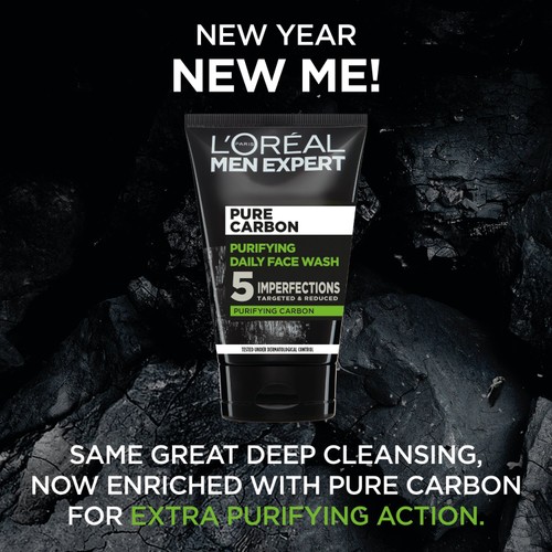 L'Oreal Men Expert Pure Carbon 3 in 1 Daily Face Wash thumbnail 2
