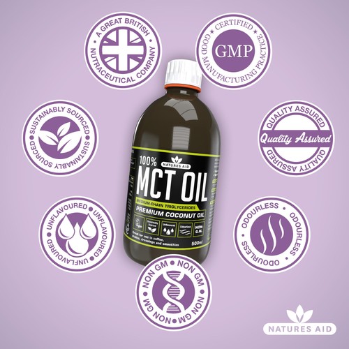 Natures Aid 100% MCT Oil Premium Coconut Oil  thumbnail 4