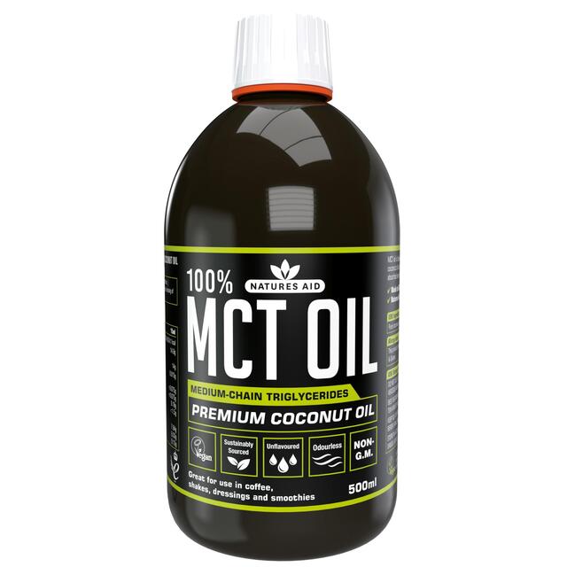 Natures Aid 100% MCT Oil Premium Coconut Oil