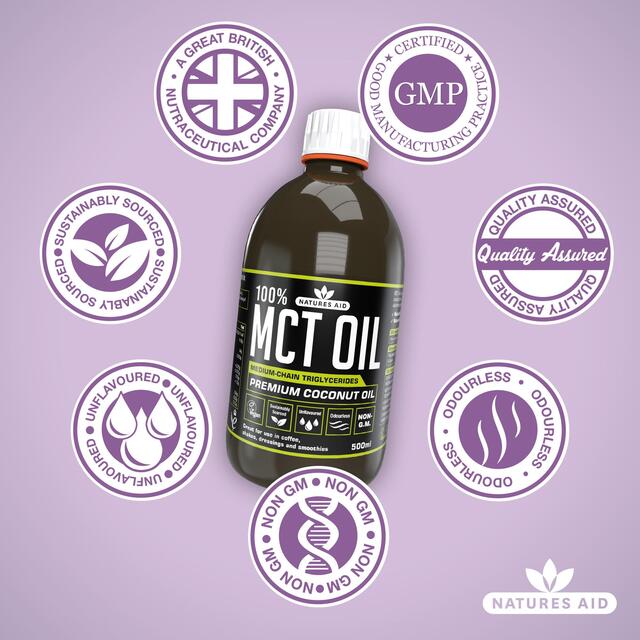Natures Aid 100% MCT Oil Premium Coconut Oil thumbnail 4