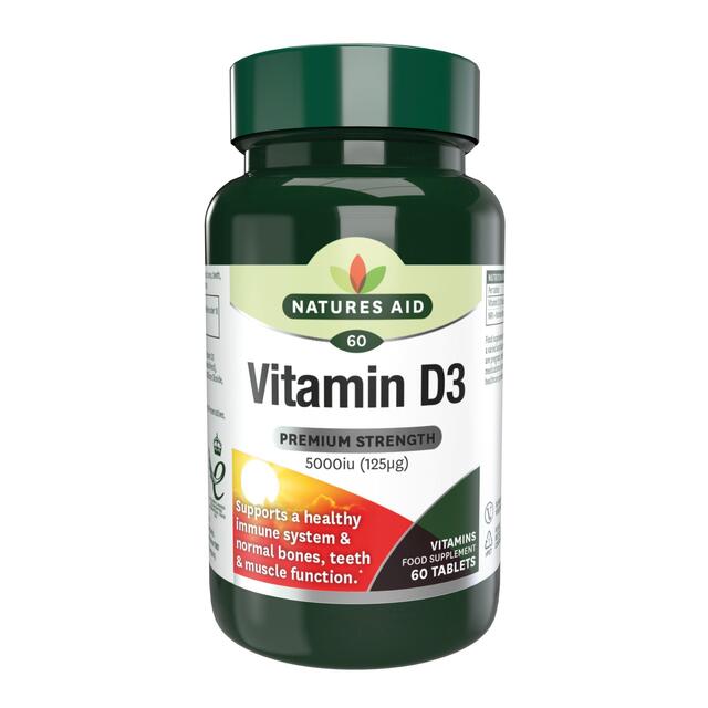Natures Aid Maximum Strength Vitamin D3 Tablets 5000iu