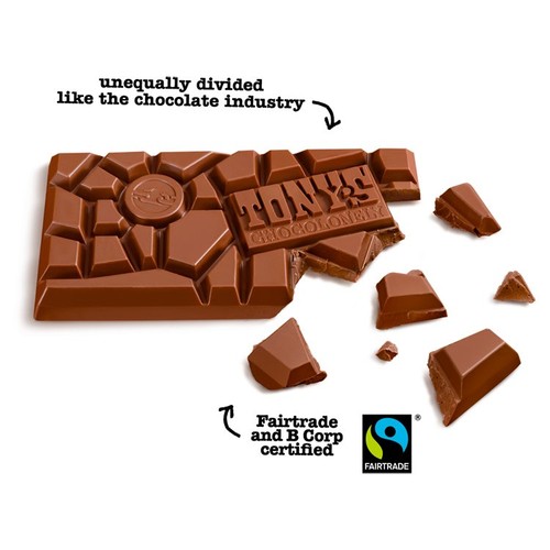 Tony's Chocolonely Milk Chocolate 32% Almond Honey Nougat thumbnail 5