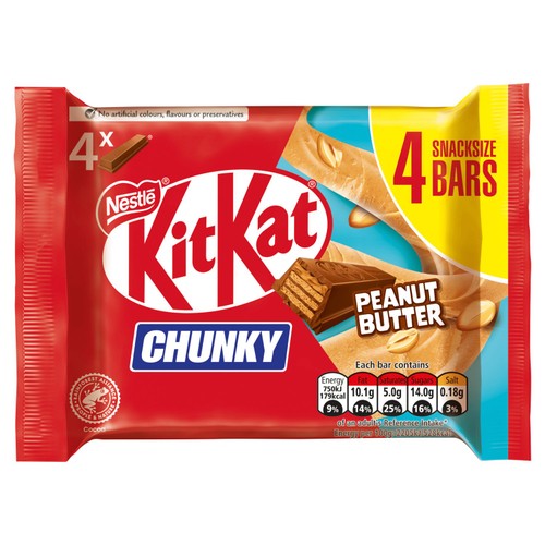 KitKat Chunky Peanut Butter Chocolate Bar Multipack