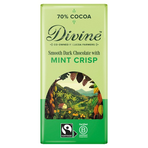 Divine 70% Dark Chocolate with Mint Crisp
