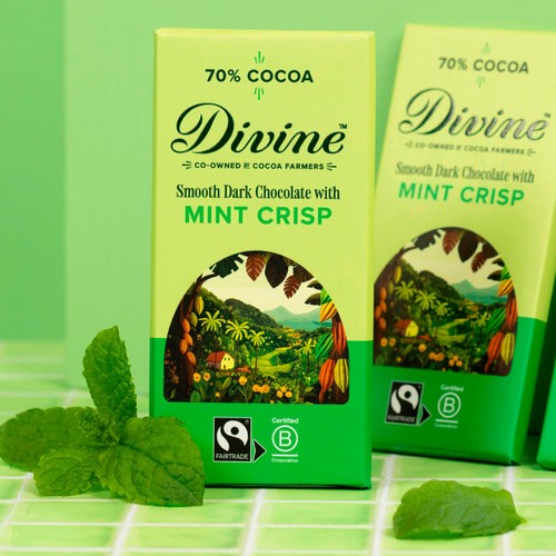Divine 70% Dark Chocolate with Mint Crisp thumbnail 7