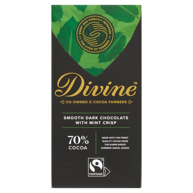 Divine 70% Dark Chocolate with Mint Crisp thumbnail 2