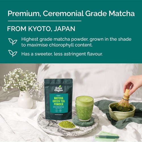 Green Origins Organic Japanese Ceremonial Matcha Green Tea Powder thumbnail 3