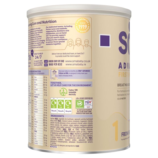 SMA Advanced 1 First Milk Powder, From Birth thumbnail 7