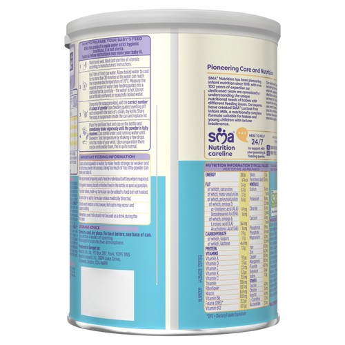 SMA LF Lactose Free Infant Milk Powder Formula, From Birth 400g thumbnail 2