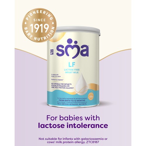 SMA LF Lactose Free Infant Milk Powder Formula, From Birth 400g thumbnail 4